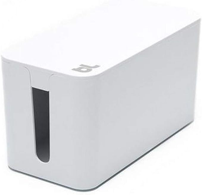 Bluelounge CableBox Mini White - Cable Management - Small Surge Protector Included