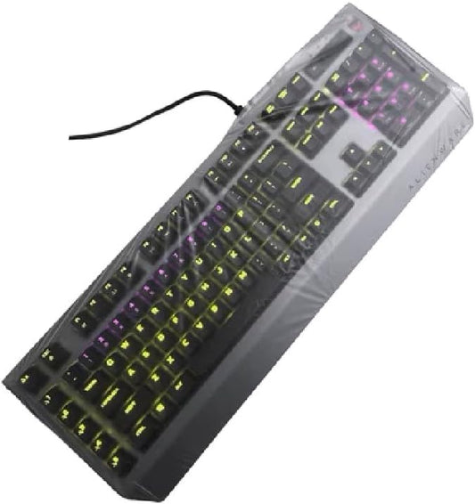 Universal KeyboardCap. Fully Covered Flat Style 0.025mm Waterproof Anti-Dust Desktop Keyboard Cover with Numeric Hospital/Dentist Use (for Gaming Keyboard)