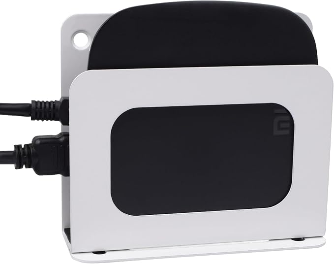 Cable Box Mount Adjustable Small Wall Mount Holder for Narrow Media Players Like Apple TV, Roku, Cable Boxes, DVD Players, Routers, Modems,Mac mini,WII and More(Narrow)