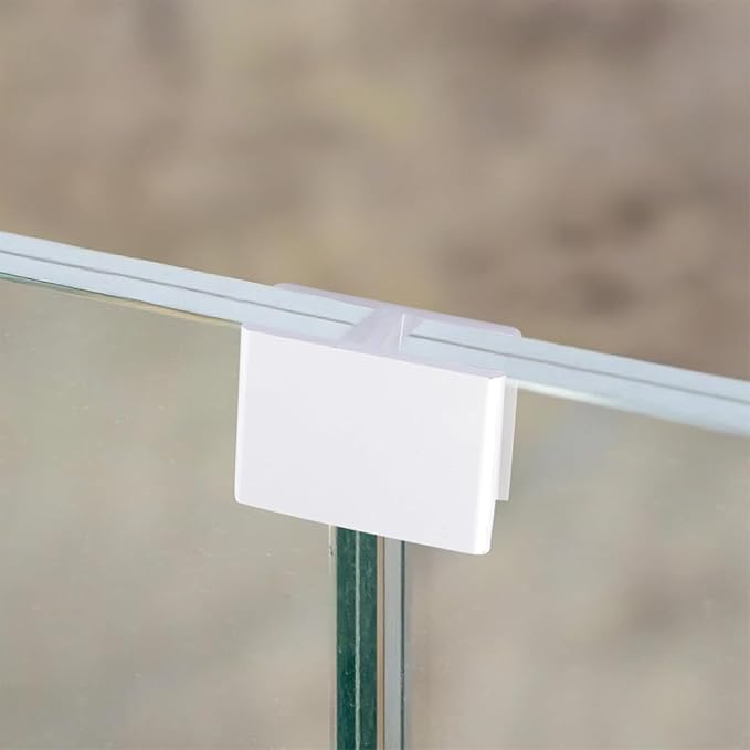 INCREWAY 4 Pcs Adjustable Double Side Aluminum Alloy Glass Shelf Support Bracket, Glass Clip Clamp Holder for 10-12mm Thickness, 180 Degrees