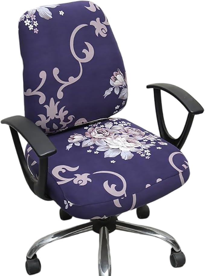 Melaluxe Computer Office Chair Cover - Protective & Stretchable Universal Chair Covers Stretch Rotating Chair Slipcover
