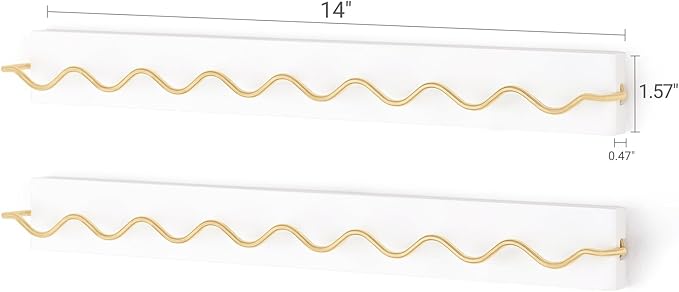 Mkono 2 Pack Wall Mounted Sunglasses Organizer Wood Sunglass Holder for Wall Modern Eyeglass Storage Hanging Eyewear Display Jewelry Rack for Entryway Living Room Bedroom, White