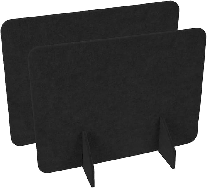 2pcs Felt Privacy Panel for Desktop Noise Reduction No Drill Installation Versatile Tabletop Separator for Office Classroom and Home Use