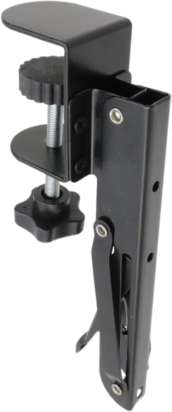 1 Set Desk Extension Folding Shelf Brackets,Metal Tablet Mount Arm Computer Desk Extender Clamp,Keyboard Rack Desktop Extension Tray,Black Small Clip