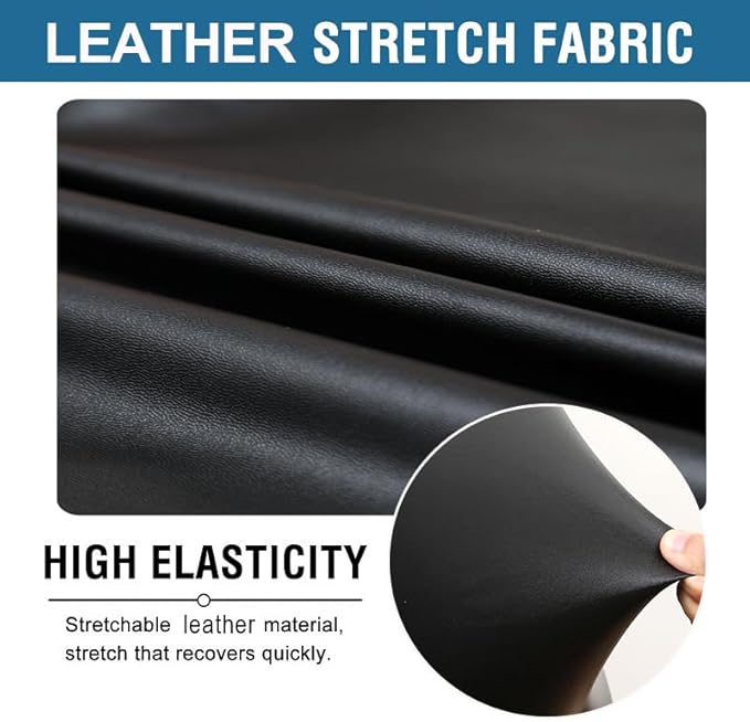 Shukii Waterproof Office Chair Cover PU Leather Computer Seat Covers Stretch Rotating Chair Slipcover with Elastic Bottom Universal Chair Protectors for Rotating Boss Chair (Khaki, Medium)