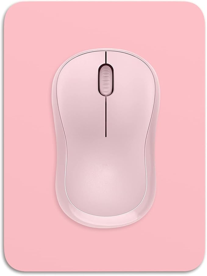 Dapesuom Small Mouse Pad, 6 x 8 Inch Thick Rubber Premium-Textured Non-Slip Portable & Washable Mini Mouse Mat for Women Men Wireless Laptops Keyboard Tray Gaming Work Computer Office Travel, Pink