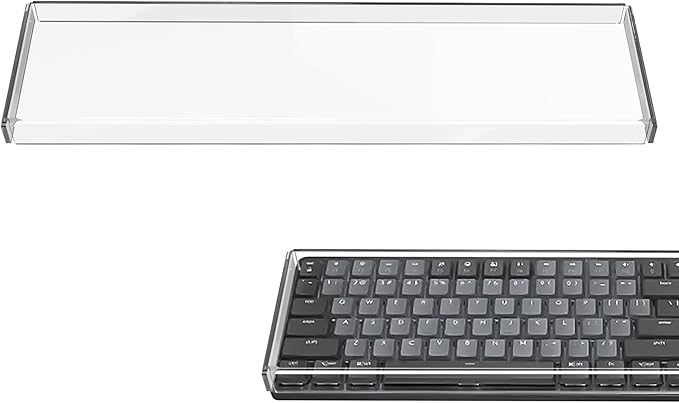 Geekria Full Size Keyboard Dust Cover, Clear Acrylic Keypads Cover for 104 Keys Computer Mechanical Keyboard, Compatible with Logitech MX Mechanical