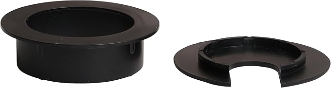 5 Pack Rok Hardware 2" (51mm) Black Round Computer Desk Table Port Wire Cable Cord Organizer Hole Cover Grommet, ROKRG2BLK