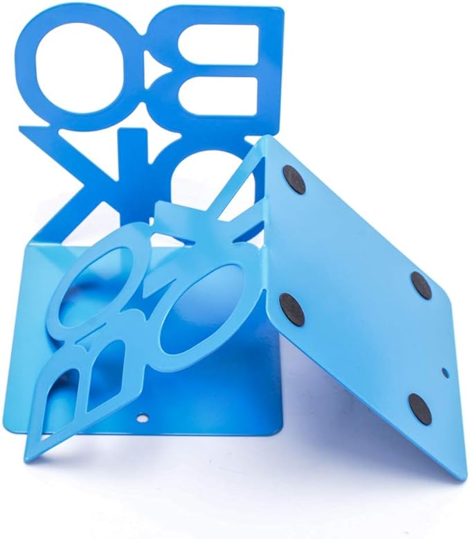 Book Ends - Decorative Metal Book Ends Supports for Bookrack Desk,Books, Unique Appearance Design,Heavy Duty