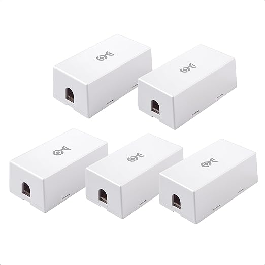 Cable Matters 5-Pack Cat 6 Splice, Cat 6 Ethernet Junction Box (Cat6 Junction Box/Ethernet Splice) in White