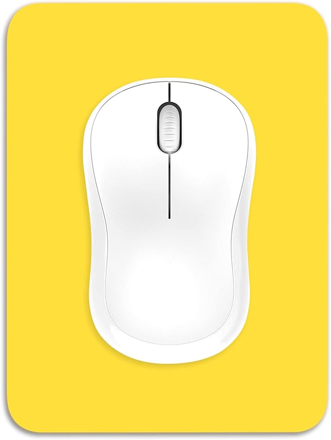 Dapesuom Small Mouse Pad, 6 x 8 Inch Thick Rubber Premium-Textured Non-Slip Portable & Washable Mini Mouse Mat for Women Men Wireless Laptops Keyboard Tray Gaming Work Computer Office Travel, Yellow