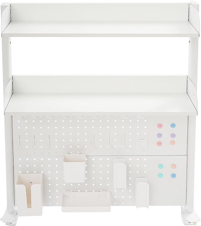 Pegboard Clamp On Desk Bookshelf, Portable Adjustable Desktop Bookshelf, Adjustable Shelf Desk Organizer,31.5 * 37.4In Pegboard, Home Office Dorm