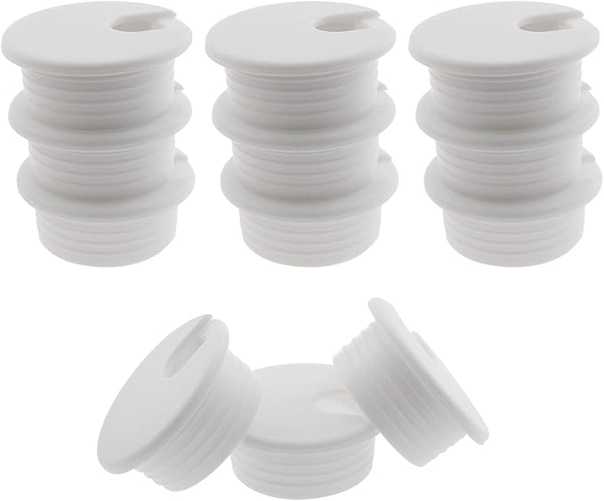 HJGarden 12PCS 1-1/2inch / 38mm Desk Grommet Wire Cord Cable Grommets Hole Cover for Office PC Desk Cable Cord Organizer Plastic Cover, White