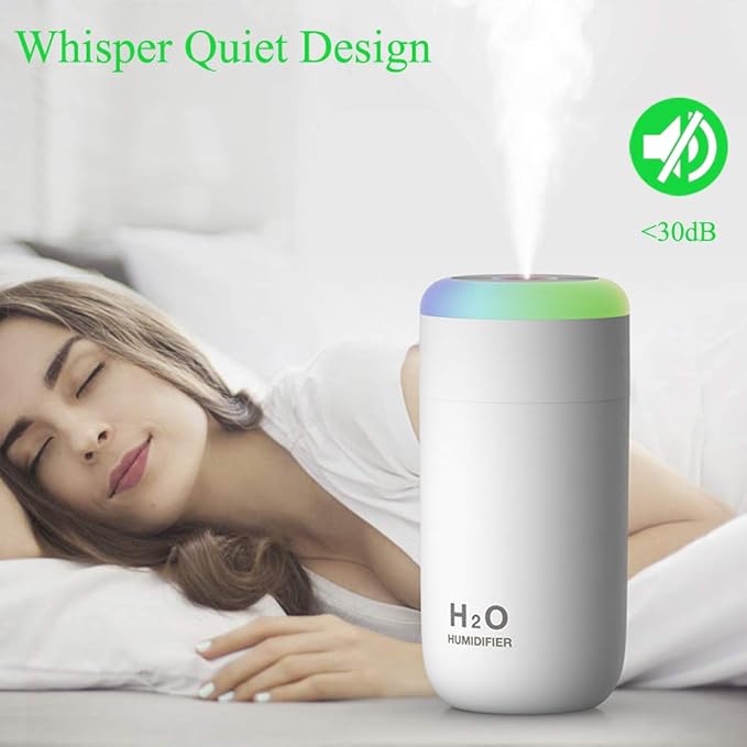 Plant Humidifier indoor, 350ml Humidifier for plant, desk, portable, travel (Cyan)