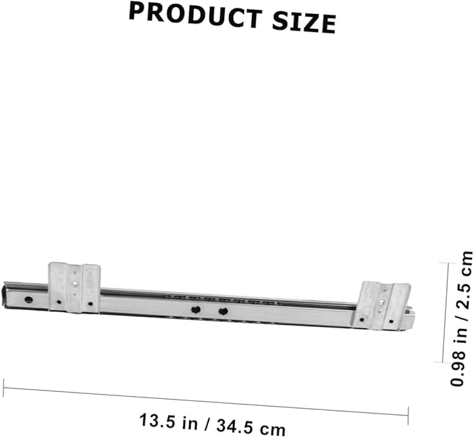 Outanaya 13.77 Inch Bearing Keyboard Slide Rails Soft-Close Under Desk Drawer Slides for Custom Keyboard Tray Mount with Ball Bearing Design
