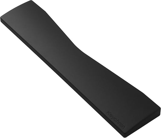 Keychron Black Silicone Wrist & Palm Rest, 14.96" for 75% Alice Layout Mechanical Keyboards (Q10 / Q10 Pro / Q10 Max / V10 / V10 Max) – Full Honeycomb Anti-Slip Base, Smooth and Soft Typing Support
