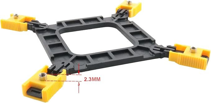 MEETOOT 2pcs CPU Fan Radiator Fastener Base Bracket Backplate CPU Heatsink Mounting Base Radiator Holder