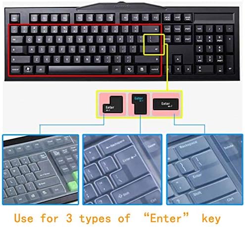 BronaGrand 2 Pack Clear Desktop Computer Keyboard Protection Skin Protector Cover for PC 104/107 Keys Standard Keyboard