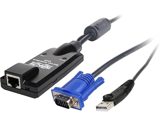 Tripp Lite NetDirector USB Server Interface Unit for B064-Series KVMs, Max Distance of 165 Feet / 50 Meters, No Software Required, 3-Year Warranty (B055-001-USB)