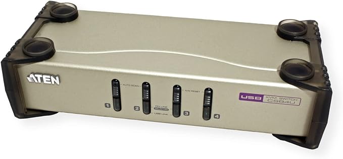 ATEN CS84U 4-Port PS/2-USB KVM VGA Switch - Control up to 4 VGA Computers for Windows, Linux, Mac, and Sun