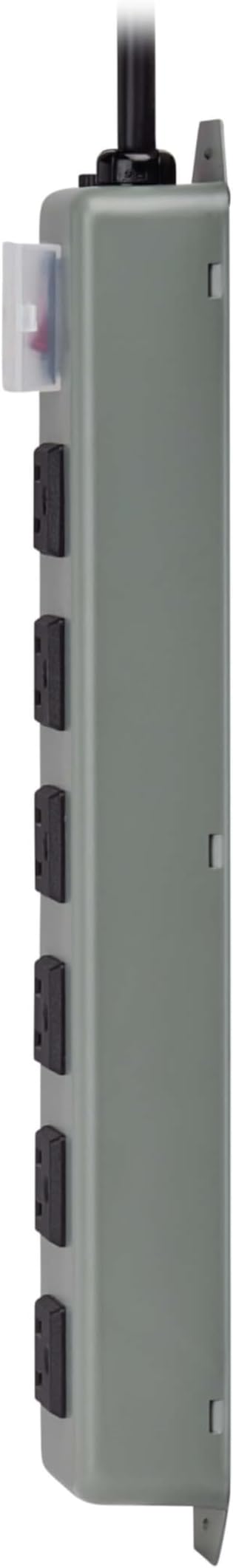 Eaton Tripp Lite Series Heavy Duty Power Strip with 6 Right-Angle Outlets, Metal, Mountable Wall Mount & Under Desk, 15ft Extension Cord, On/Off Switch Cover, Industrial Garage Work Bench (UL24RA-15)