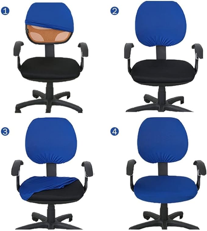 Melaluxe Computer Office Chair Cover - Protective & Stretchable Universal Chair Covers Stretch Rotating Chair Slipcover