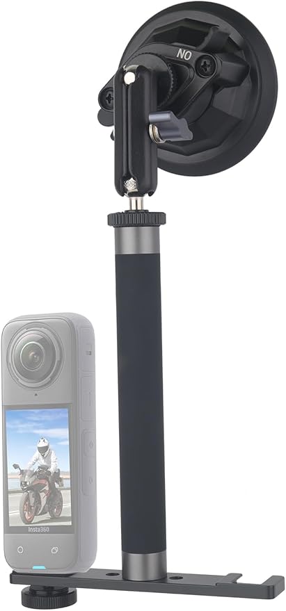 1/4" Thread Extension Aluminium Rod Mount, Camera Extension Rod for Dash Cam, Action Cameras, 15cm/5.9 inch Long with 1/4" Male Female Thread