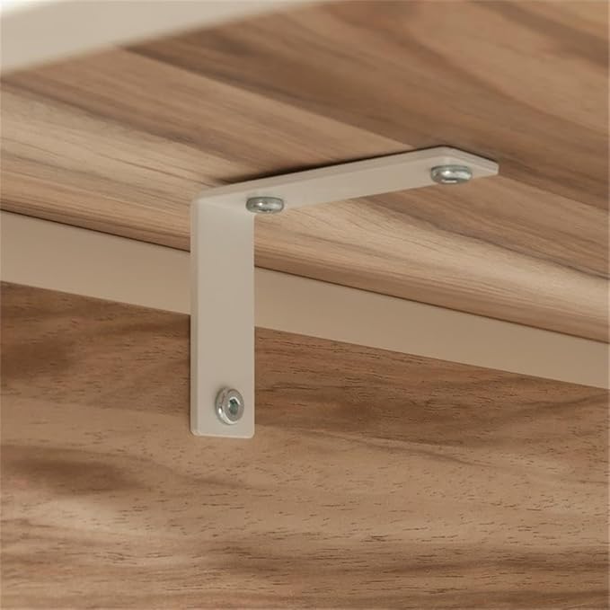 Sauder Bergen Circle Engineered Wood & Metal Modesty Panel in Kiln Acacia Brown