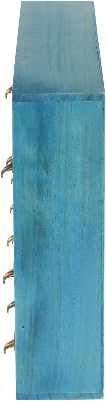 Vintage Desktop Apothecary Cabinet with 12 Drawers,Wood Desktop Organizers Stackable Drawers Desktop Chest Drawer for Herb Storage,Tea Collection,Stationery (12 Drawers,Blue)