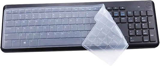 Silicone Keyboard Cover Skin Compatible for Dell Wireless Keyboard KM3322W KM117， Dell KM3322W KM117 Wireless Keyboard Protector (Clear)