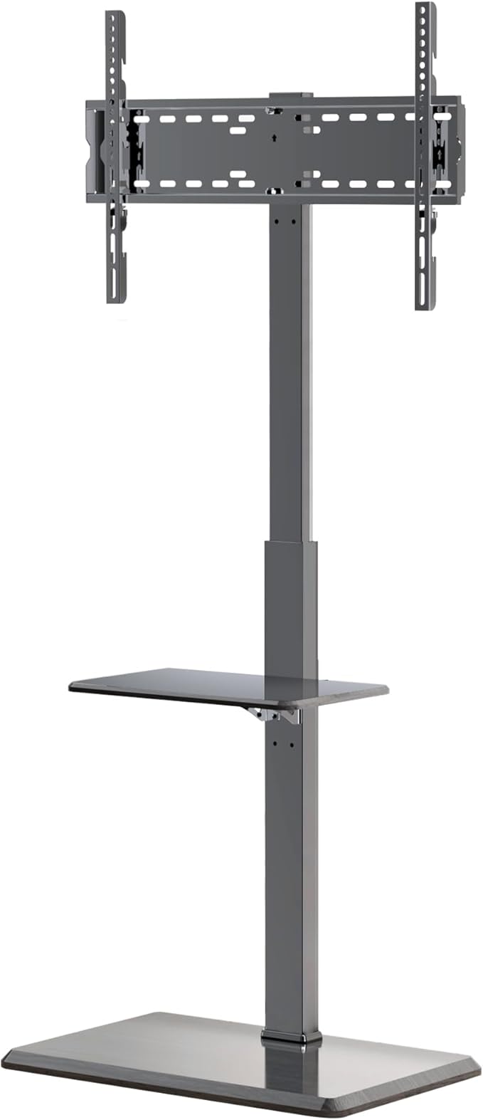 Afaloona Universal Floor TV Stand,TV Floor Mount Stand with Removable Shelf for 32-75 inch TV up to 110 lbs, Swivel and Height Adjustable Tall TV Stand for Bedroom,Office(TCP01-2-M-A02)