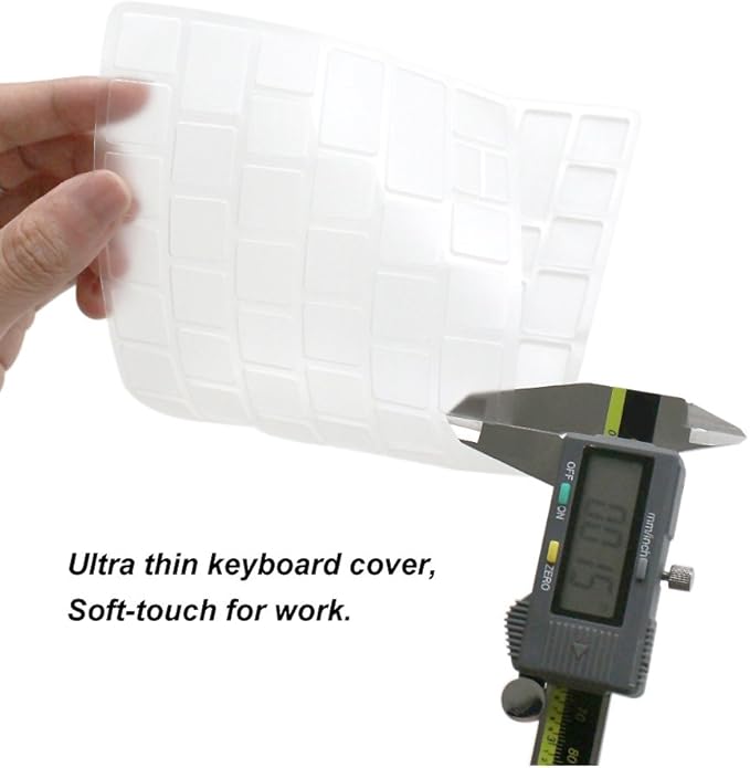 ProElife Ultra Thin Silicone Keyboard Protector Cover Skin for Apple Magic Keyboard & Magic Keyboard 2 (U.S Version, Model: MLA22L/A-A1644, Without Numeric Keypad) (Transparent)