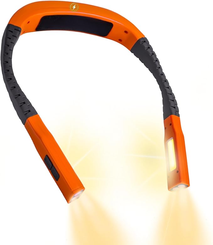 Neck Light,Book Lights for Reading at Night,3 Modes 4 Light Portable Rechargeable1200mAh, Perfect for Night Crochet Knitting Cross Stitch Crafting,Book Lovers Gift