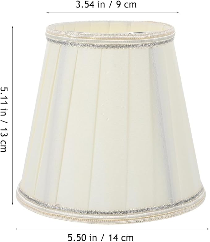 Hemobllo Fabric Lampshade 5.51In Small Cloth Lamp Cover for Wall and Table Light Elegant Household Lamp Shade with Soft Light Diffusion Decorative Home Accessory