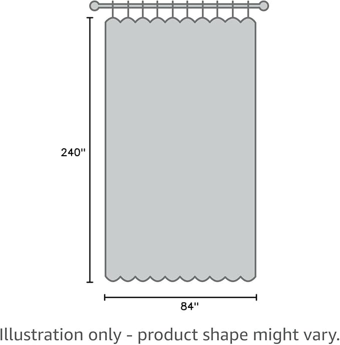 RYB HOME Room Divider Curtains - Extra Wide Blackout Privacy Space Wall Divider Screens for Living Room Share Bedroom Patio Door Home Theatre Garage, 1 Panel, Grey, 20ft Wide x 7ft Long