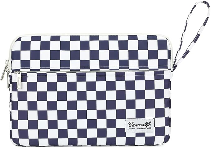 canvaslife 13.3-inch Notebook Computer, Shockproof, Waterproof and Protective Travel Notebook Computer case, Suitable for 13-13.3-inch Notebook Computer Cases (Deep Blue Checker)