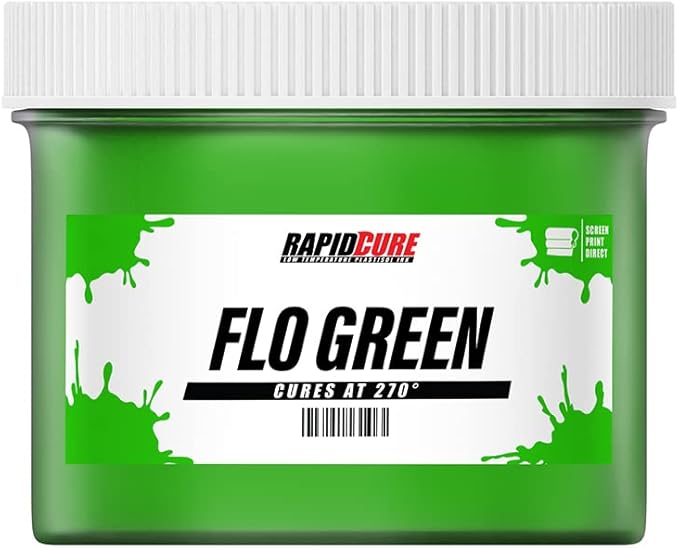 Rapid Cure® Screen Printing Ink Fluorescent Green (Pint - 16oz.) - Plastisol Ink for Screen Printing, Fast Curing Fabric Paint - Screen Print Direct®, USA Made