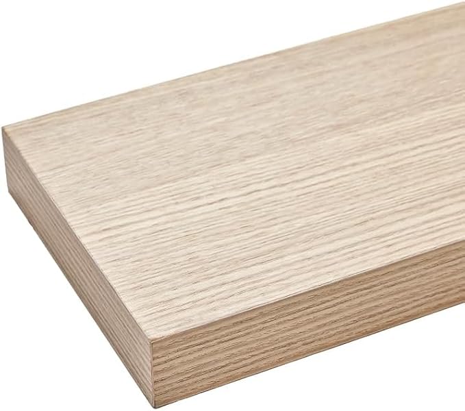 Floating Shelves for Wall, Bathroom Shelves Over Toilet, Wall Shelves & Book Shelf for Room, Hanging Shelf, Modern Wooden Mounted Floating Shelves, 24x7x1.5 in (Oak, Set of 2)