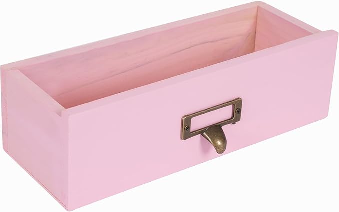 Vintage Desktop Apothecary Cabinet with 12 Drawers,Wood Desktop Organizers Stackable Drawers Desktop Chest Drawer for Herb Storage,Tea Collection,Stationery (12 Drawers,Pink)