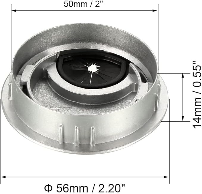 uxcell Cable Hole Cover, 2Inch/50mm Zinc Alloy Desk Wire Cord Cable Grommets Hole Cover for Office PC Desk Cable Cord Organizer, Silver Tone