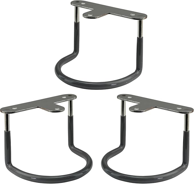 TidyFriend Rubberized Under Desk Laptop Mount - 9 Racks in 3 Sets, Laptop Under Desk Mount, Organizer Rack with Screws