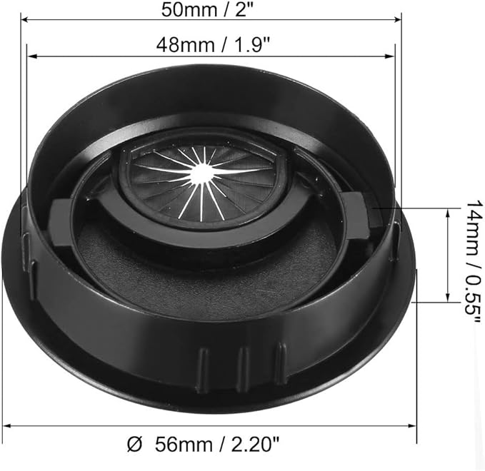 uxcell Cable Hole Cover, 2Inch/50mm Zinc Alloy Desk Wire Cord Cable Grommets Hole Cover for Office PC Desk Cable Cord Organizer, Black