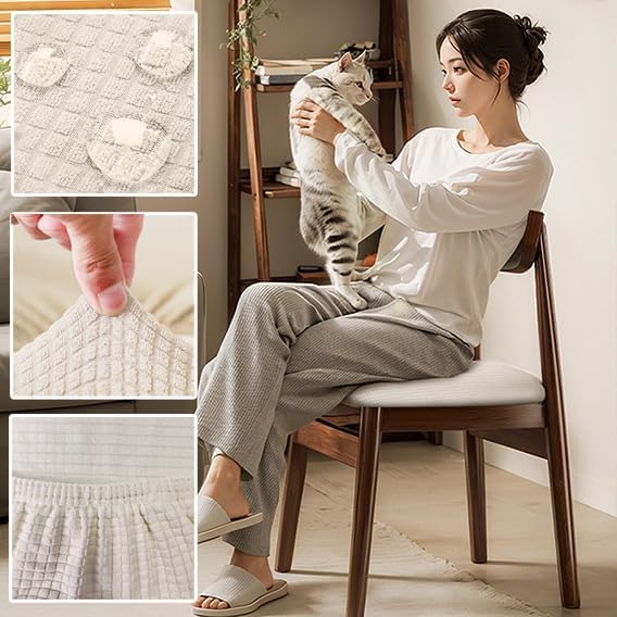 DHXYZZB Universal Chair Covers Waterproof Stretchable Office Chair Cover Washable Computer Chair Slipcover for Desk Chairs Dining Chair Seat Cushion Protectors
