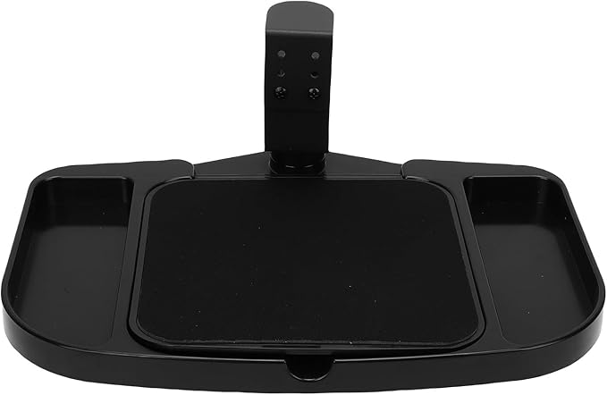 Clamp on Platform, Adjustable Under Desk Rotating Tray, Ergonomic Desk Extender with Multifunctional Storage Box for Office and Gaming Use