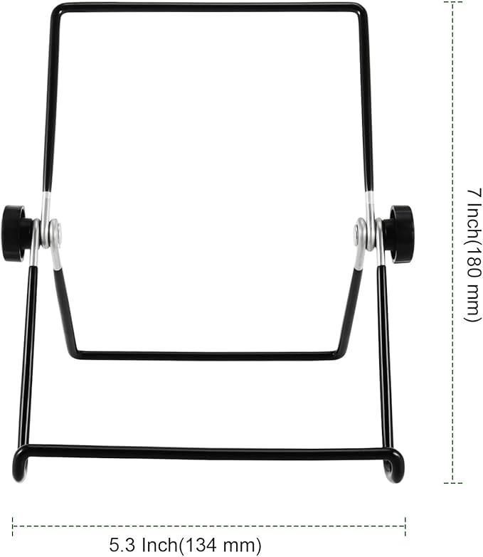 PINGEUI 20 Pack 7" x 5.3" Adjustable Iron Display Stand for Tablet, Books, Photos, Plates, Cookbooks - Foldable Wire Holder