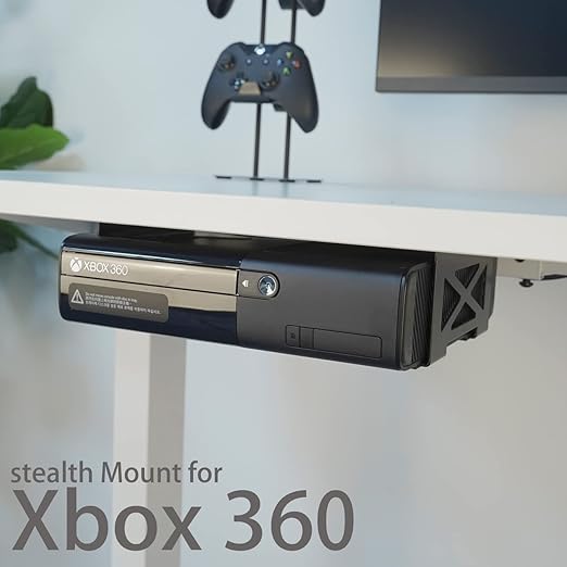 Monzlteck Universal Under Desk Metal Storage Mount for Xbox Series S/X, PS4 Slim/Pro, Compatible with CPU, UPS, Small Form Factor Desktop Tower, Mini PCs, 3.2IN Height Limit – Includes Paper Template