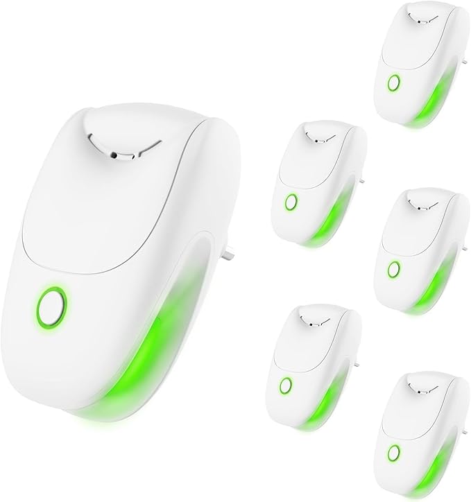 Plug in Air Ionizers, 6 Pack Two-Speed Quiet Negative Ion Air Purifier, Mini Air Fresheners for Home, Bedroom, Office, Kitchen, Portable Odor Eliminator for Dust, Smoke, Pet Smell (6pcs)