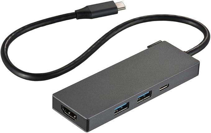 Ohm (OHM) Electric PCGEAR USB Hub Type-C Connector HDMI Output Port 2 USB Port Type-C Port Conversion Adapter Multi-Docking Adapter PC-SHMPC11-H 01-3108