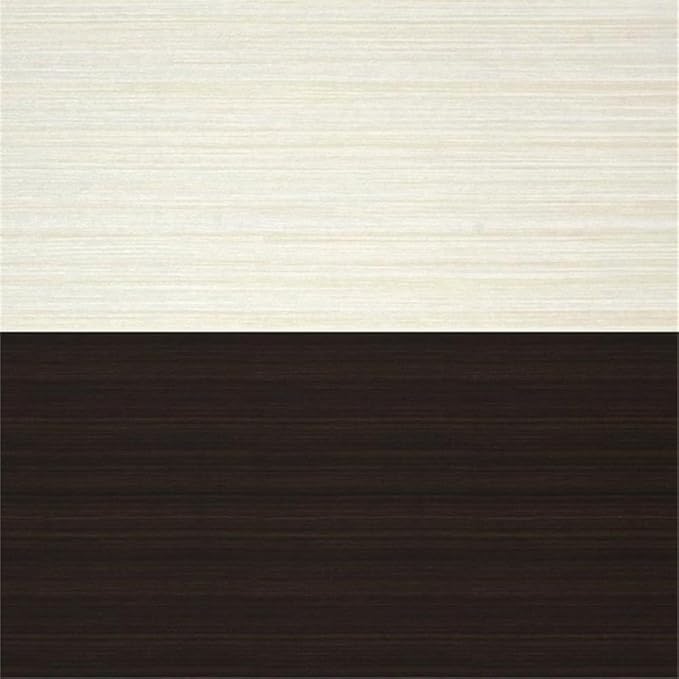 Pemberly Row U Shaped Computer Desk, 65" W x 93.6" D x 65.9" H, Melamine and Particle Board, Dark and White Chocolate Finish, Built-in File Cabinet, Hutch Storage, Reversible Configuration for Home