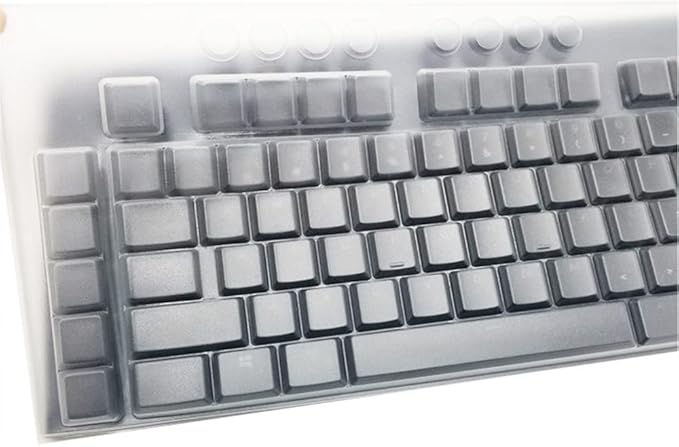 Dust-Proof Silicone Keyboard Skin Cover Compatible for Logitech G915 TKL Tenkeyless Lightspeed Wireless RGB Mechanical Gaming Keyboard, G915 TKL Keyboard Skin Accessories (Clear)